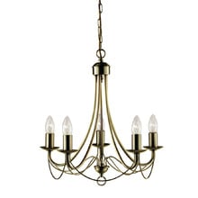 Montmartre Antique Brass 5 Light Chandelier